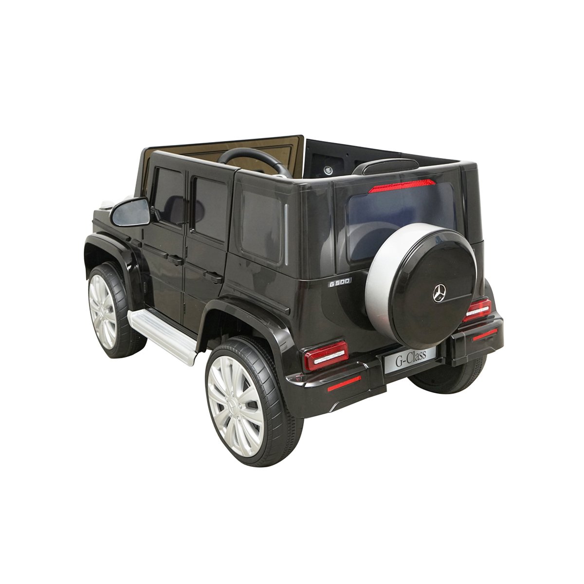 Masinuta electrica cu baterie 6V/7Ah si telecomanda pentru copii Mercedes G500 JJ2077 negru